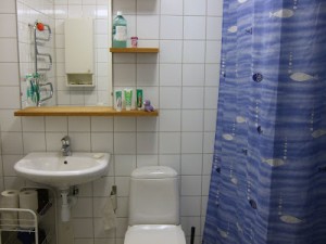 Som illustration visas här mitt badrum.