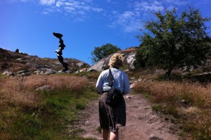 Mystiska skulpturer fanns även uppe i bergen.